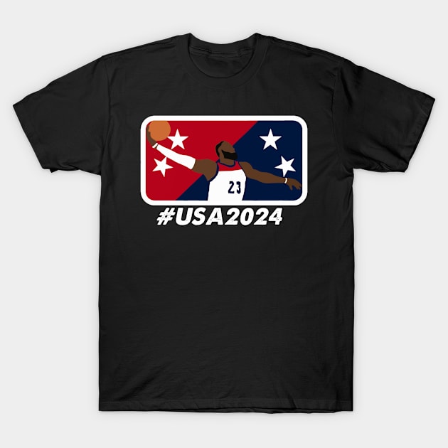 Olympics Basketball 2024 T-Shirt by Pixelwave